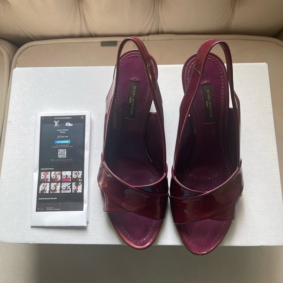 Authentic Louis Vuitton Amarante Heels Size- 36.5EU (6.5W) - Picture 1 of 7